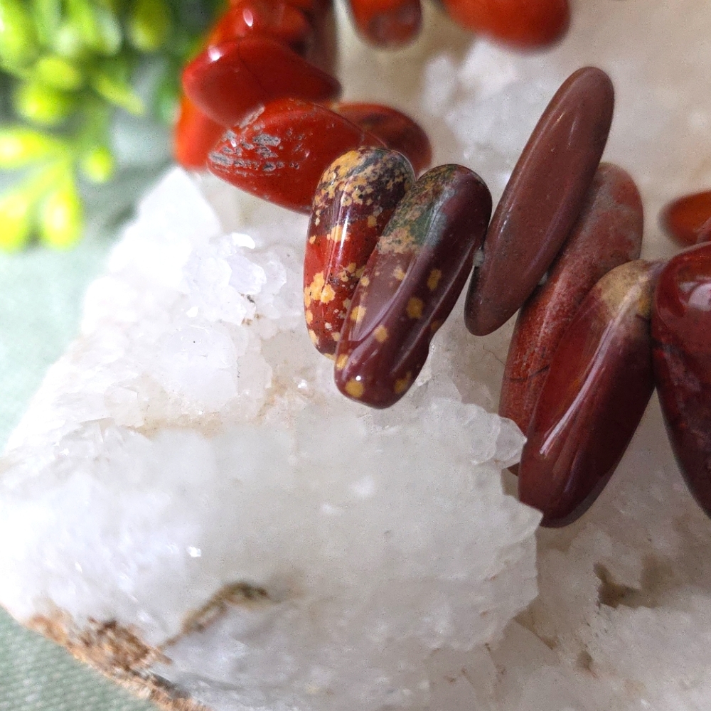 Kinsley Armelle Red Jasper Bohemian Stretch Bracelet - Picture 2 of 6